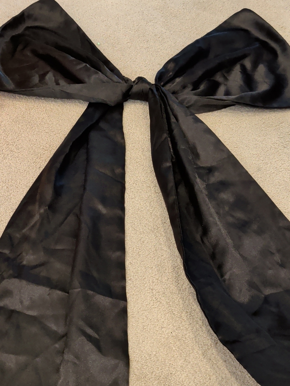 Black Satin Bow